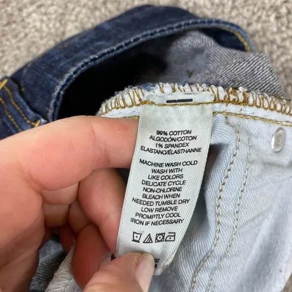 DKNY Jeans Straight Leg Women's 6 Blue Dark Wash Denim Mid Rise - Picture 6 of 9